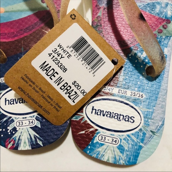 Havaianas flip flops Disney Frozen print Anna Elsa NEW with tags - Picture 5 of 6